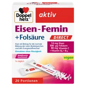 Witaminy i minerały - Doppelherz® aktiv Żelazo dla kobiet Direct, 20 saszetek - miniaturka - grafika 1