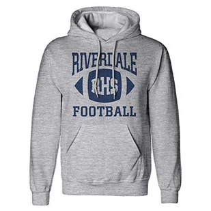 Popgear Męska bluza z kapturem Riverdale RHS piłkarska bluza z kapturem wrzosowy szary bluza z kapturem, szary, XL - Piłka nożna - miniaturka - grafika 1
