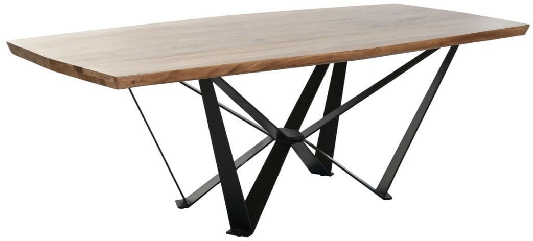 Stoły do Jadalni Home ESPRIT Metal Drewno akacjowe 220 x 100 x 76 cm