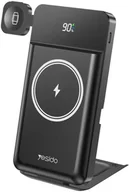 Powerbanki - Yesido Powerbank YP69 10 000 mAh 22.5W 6w1 LED, MagSafe, USB-A+C, BLACK/CZARNY - miniaturka - grafika 1