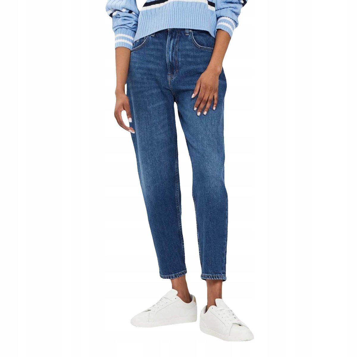 TOMMY JEANS MOM JEANS GRANATOWE DAMSKIE 25/30 J9A