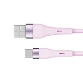 Kable USB - Kabel USB - USB typu C 1 m silikonowy różowy Kruger&Matz Basic - miniaturka - grafika 1