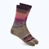 Skarpetki damskie - Skarpety damskie Smartwool Everyday Stitch Stripe Crew fossil/purple - miniaturka - grafika 1