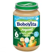 Desery dla dzieci - BoboVita Owoce z jogurtem gruszki jabłka i banany po 6 miesiącu 190 g - miniaturka - grafika 1
