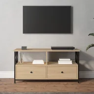 Szafki RTV - Szafka pod telewizor, dąb sonoma, 90x33x45 cm Lumarko! - miniaturka - grafika 1