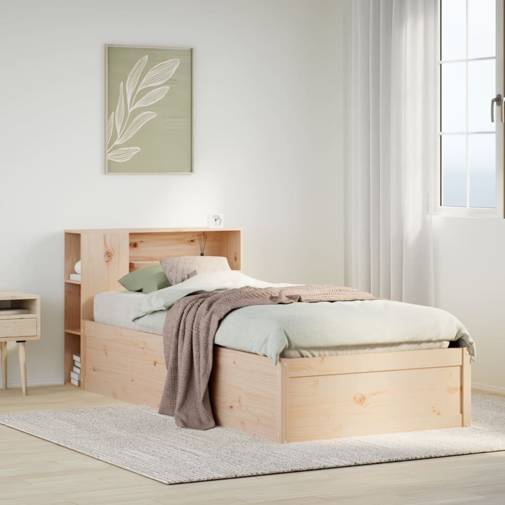 vidaXL vidaXL Rama łóżka bez materaca, 75x190 cm, lite drewno sosnowe