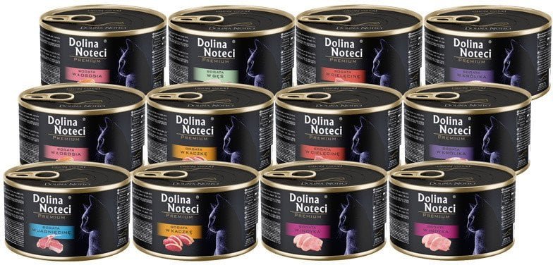 Mokra karma dla kota Dolina Noteci Premium mix 1 smaków 12 x 185 g