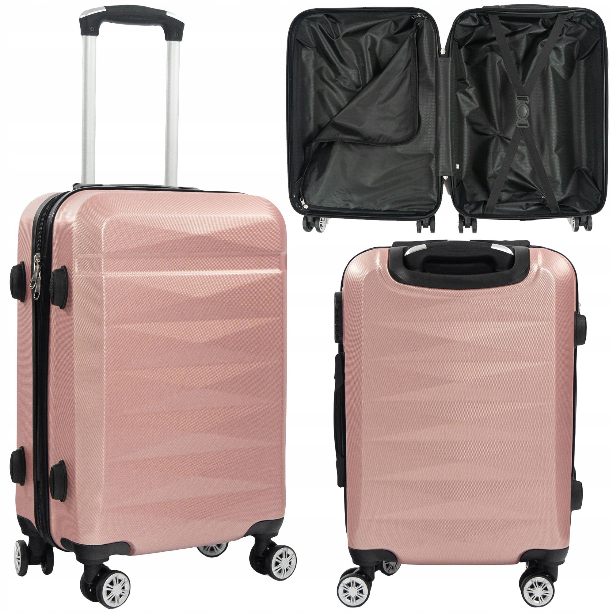 KABINOWA WALIZKA PODRÓŻNA na KÓŁKACH 34 L BAGAŻ PODRĘCZNY ABS do SAMOLOTU