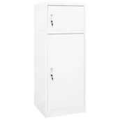 Szafki biurowe - vidaXL Szafka na siodło, biała, 53x53x140 cm, stalowa - miniaturka - grafika 1