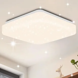 ZMH Led lampa sufitowa gwiaździste niebo lampa sufitowa nowoczesna mała kątowa 15W 4000K 21cm neutralna biel do sypialni klatka schodowa kuchnia salon biuro korytarz - Lampy sufitowe - miniaturka - grafika 1