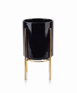 Blumfeldt doniczka na stojaku Neva czarna 23,5 cm - Donice - miniaturka - grafika 1