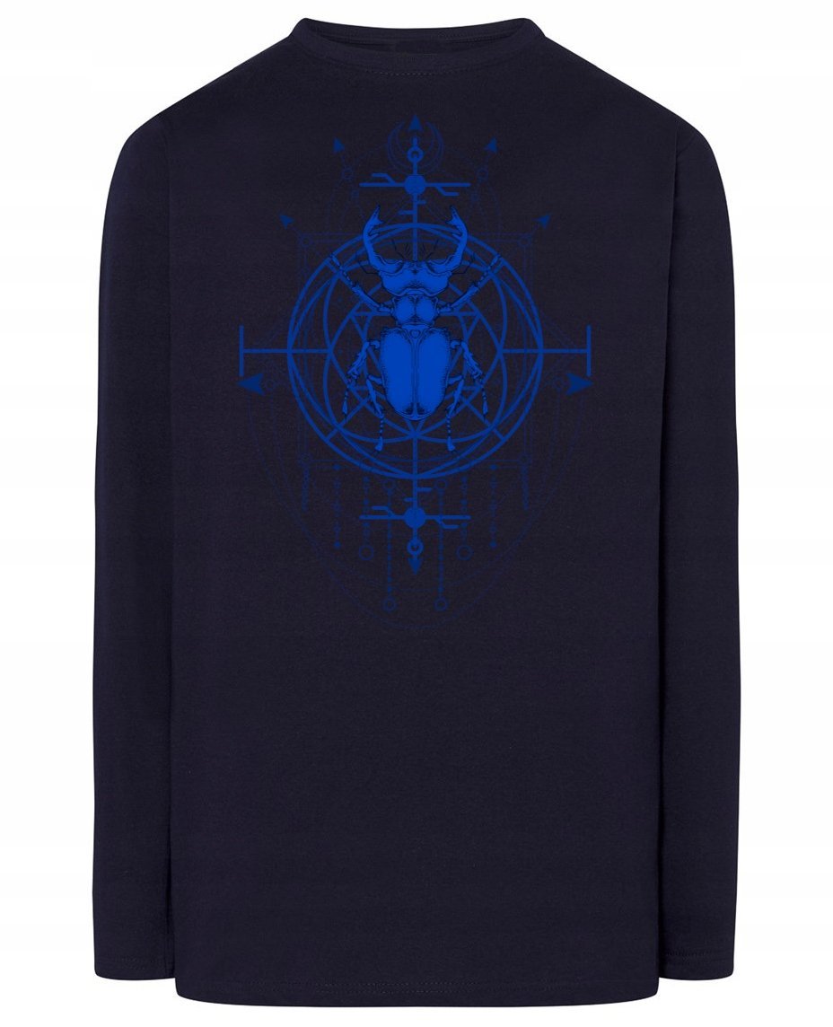 Longsleeve ciekawy nadruk CHRZĄSZCZ MAGIA r.5XL