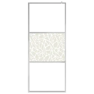 VidaXL Ścianka prysznicowa z półką chrom, 80x195 cm, ESG i aluminium - Ścianki i drzwi prysznicowe - miniaturka - grafika 5