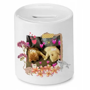 SKARBONKA PREZENT WALENTYNKI YOU ME LOVE z Nadrukiem ze Zdjęciem - Skarbonki - miniaturka - grafika 1