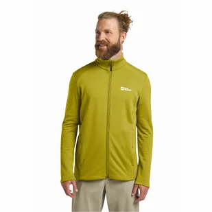 Męski polar Jack Wolfskin KOLBENBERG FZ M chartreuse - S - Kurtki męskie - miniaturka - grafika 1