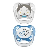 Smoczki uspokajające - Dr Browns Smoczek ortodontyczny PreVent Motyl 6-12m kolekcja zwierzęta niebieski 2pak - Dr.Browns - miniaturka - grafika 1