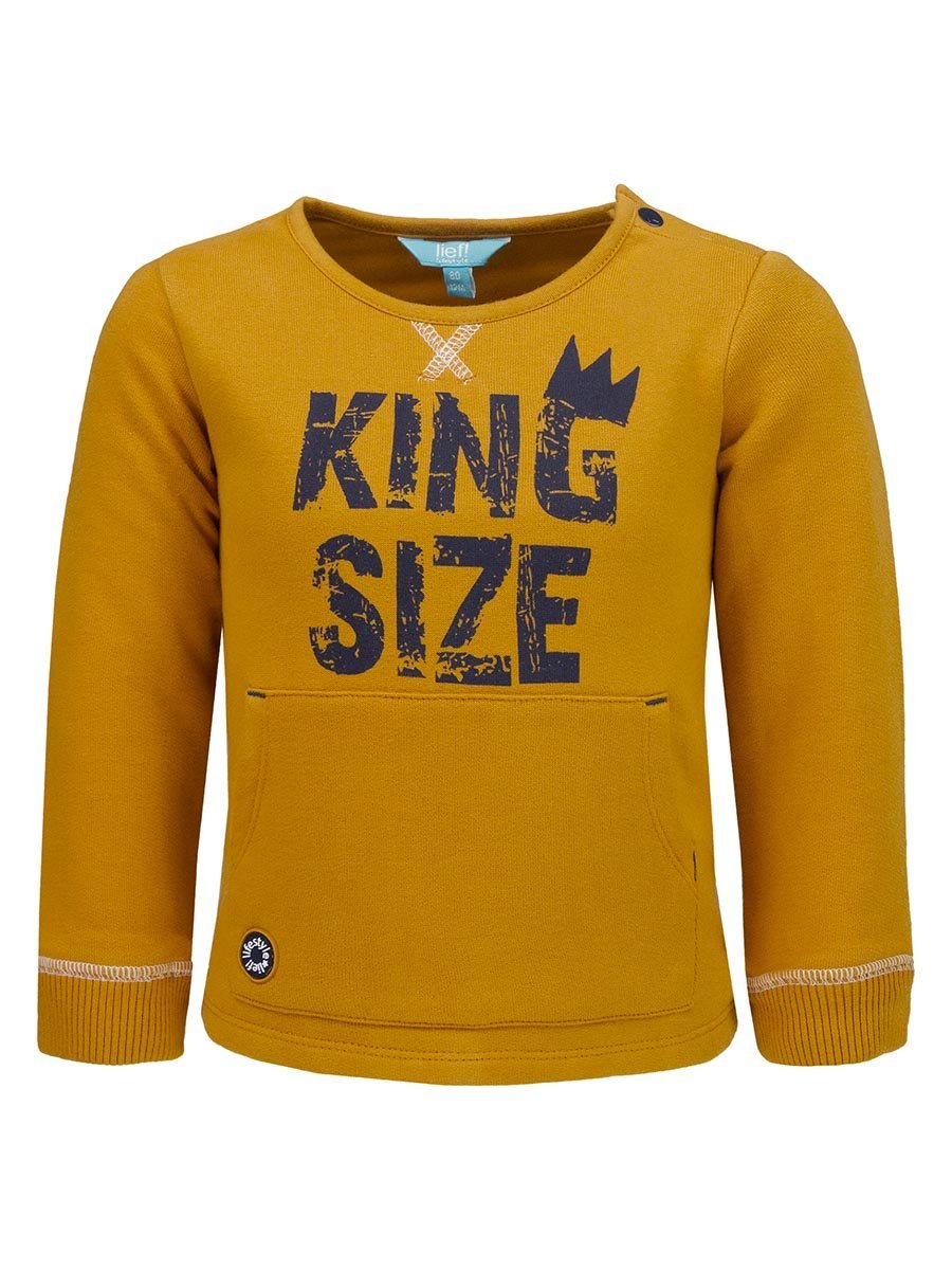 Chłopięca bluza bez kaptura żółta Lief r.128