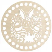 Dekoratorstwo - Baza do koszyka świąteczna WIELKANOC DUŻA 20cm Denko okrągłe Szydełko - miniaturka - grafika 1