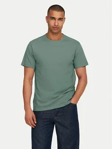 Only & Sons T-Shirt 22025208 Zielony Regular Fit - Koszulki męskie - miniaturka - grafika 1