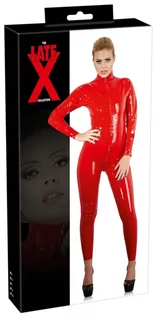 Bielizna erotyczna damska - BIELIZNA BDSM LATEX CATSUIT RED XL - grafika 1