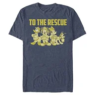 Koszulki męskie - Disney T-shirt męski Thanks Firefighters, granatowy Heather, S - miniaturka - grafika 1