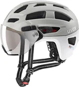 Kaski rowerowe - UVEX Finale Visor Kask rowerowy, beżowy/biały 56-61cm 2022 Kaski miejskie i trekkingowe S4107531017 - miniaturka - grafika 1