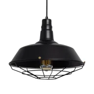 Lampy sufitowe - Metalowa lampa nad stół Retro ABR-RRP-C-E27 Abruzzo wisząca czarny - miniaturka - grafika 1