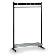 Inne meble biurowe - B2B Partner Metalowy wieszak szeregowy z półką - na stopkach 101703 - miniaturka - grafika 1