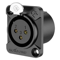 Gniazdka elektryczne - Roxtone RX3FD-BG - Gniazdo panelowe XLR żeńskie - miniaturka - grafika 1