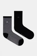 Skarpetki damskie - Calvin Klein skarpetki 2-pack damskie kolor czarny 701230617 - miniaturka - grafika 1