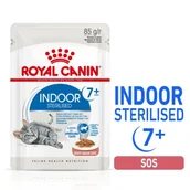 Mokra karma dla kotów - ROYAL CANIN Indoor 7+ Sterilised w sosie 12x85 g - miniaturka - grafika 1