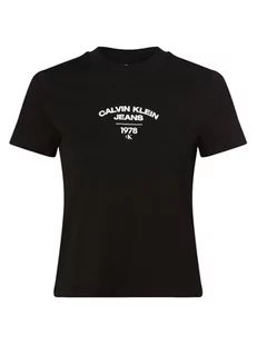Calvin Klein Jeans - T-shirt damski, czarny - Koszulki i topy damskie - miniaturka - grafika 1