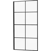 Parawany nawannowe - Mexen Parawan Nawannowy Fix 80x140 CM Czarna Rama - miniaturka - grafika 1