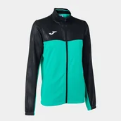 Bluzy damskie - Bluza Damska Joma Montreal Full Zip Sweatshirt Green Black - miniaturka - grafika 1