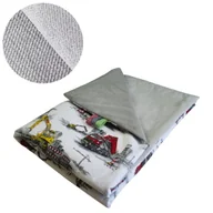 Koce i narzuty dla dzieci - Kocyk Dziecięcy 75x100 Ocieplany Maszyny Budowlane/Szary Bawełna/Velvet Polski Producent - miniaturka - grafika 1