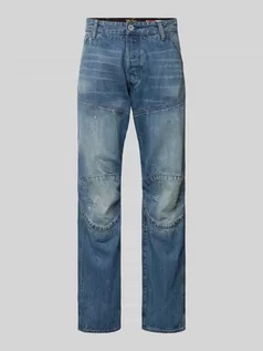 Spodnie męskie - Jeansy o kroju regular fit ze szwami działowymi - grafika 1