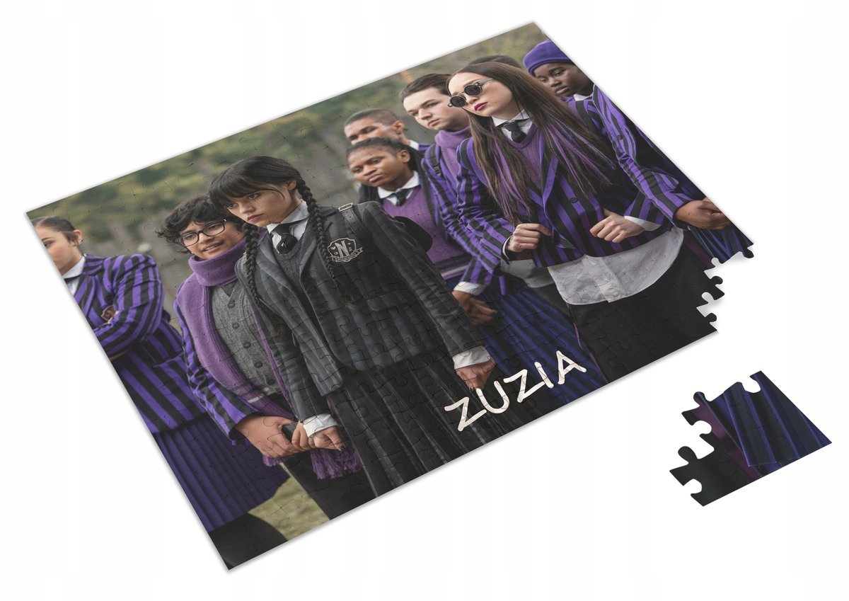 Puzzle + IMIĘ Wednesday The Addams Family 96 el.