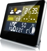 Stacje pogodowe - Bezprzewodowa stacja pogodowa BEARWARE z kolorowym wyświetlaczem LCD, czujnikiem zewnętrznym i piktogramem prognozy pogody - miniaturka - grafika 1