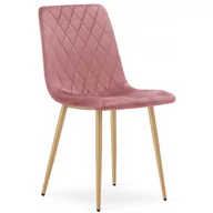 Krzesła - Komplet różowych krzeseł tapicerowanych do kuchni 4 szt. - Saba 3X - miniaturka - grafika 1