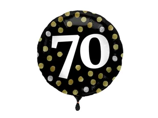Balon foliowy na siedemdziesiątkę czarny - 45 cm - 1 szt. - Balony i akcesoria - miniaturka - grafika 1