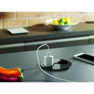 Gniazdka elektryczne - Bachmann Gniazdo Twist 2x230V Schuko - czarny mat - miniaturka - grafika 1