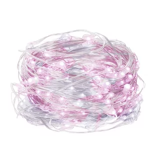 Lampki choinkowe 100 LED zimny+różowy CL0025 - Oświetlenie świąteczne - miniaturka - grafika 1