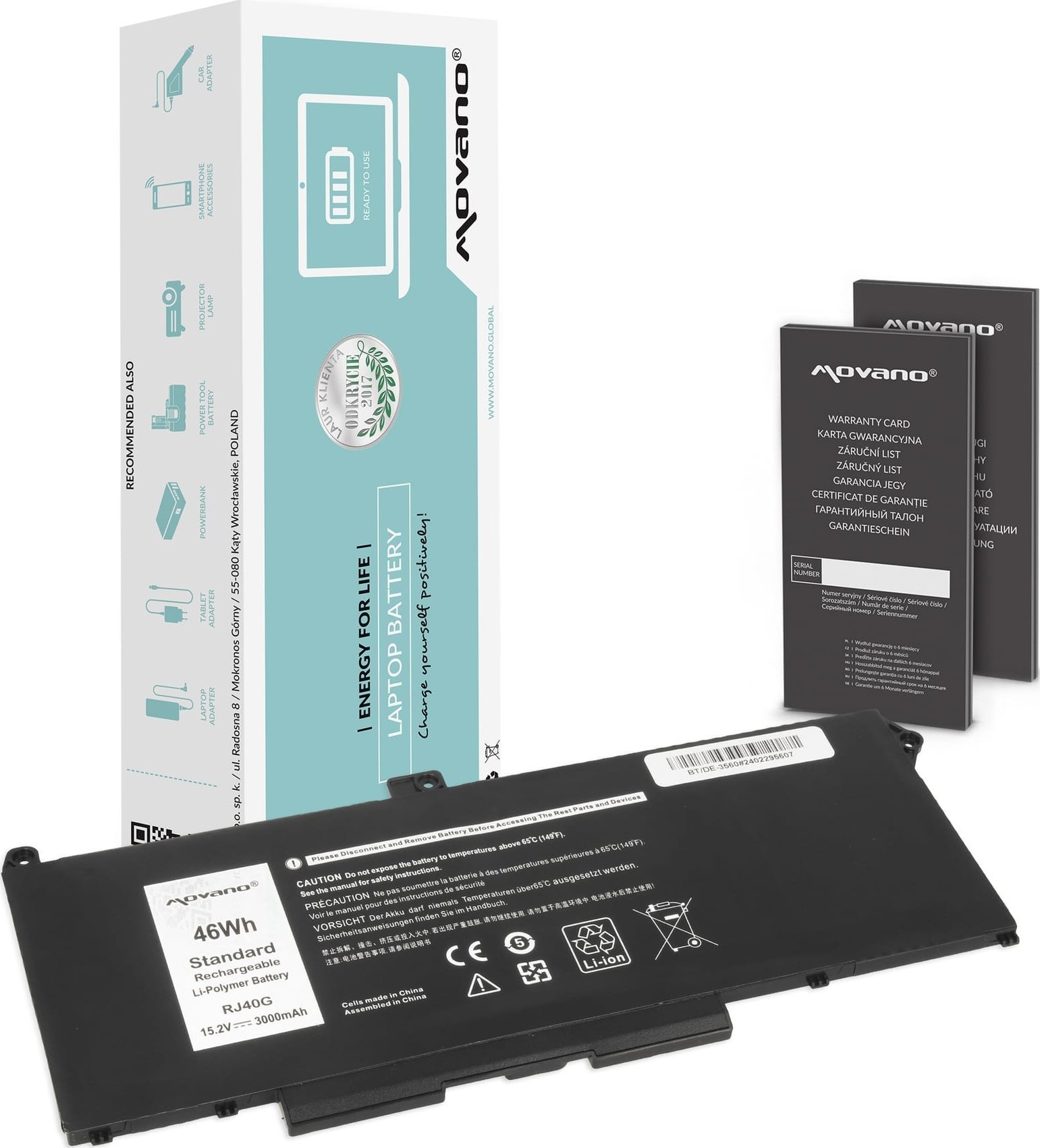 Bateria Movano Bateria Movano do Dell Latitude 5420, 5520, Precision 3560