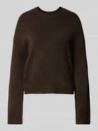 Swetry damskie - Sweter z dzianiny o kroju regular fit z okrągłym dekoltem model ‘SIMONI’ - miniaturka - grafika 1