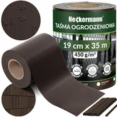 Ogrodzenia - Taśma ogrodzeniowa 19cm x 35m Heckermann - Brązowa - miniaturka - grafika 1