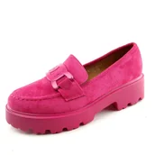Mokasyny damskie - Mokasyny damskie VINCEZA 16383 FUKSJA zamsz - miniaturka - grafika 1