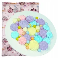 Dodatki do ciast w proszku - Posypka ozdoby na tort bezy dekoracje urodzinowe kolorowe beziki mix 65g - miniaturka - grafika 1