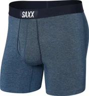 Majtki męskie - SAXX Bokserki męskie wygodne SAXX ULTRA Boxer Brief Fly - granatowe S - miniaturka - grafika 1
