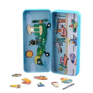 mierEdu Układanka magnetyczna samolot - Zabawki interaktywne dla dzieci - miniaturka - grafika 1