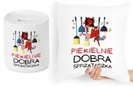 Skarbonki - DLA SPRZĄTACZKI ZESTAW PODUSZKA + SKARBONKA z Nadrukiem ze Zdjęciem - miniaturka - grafika 1